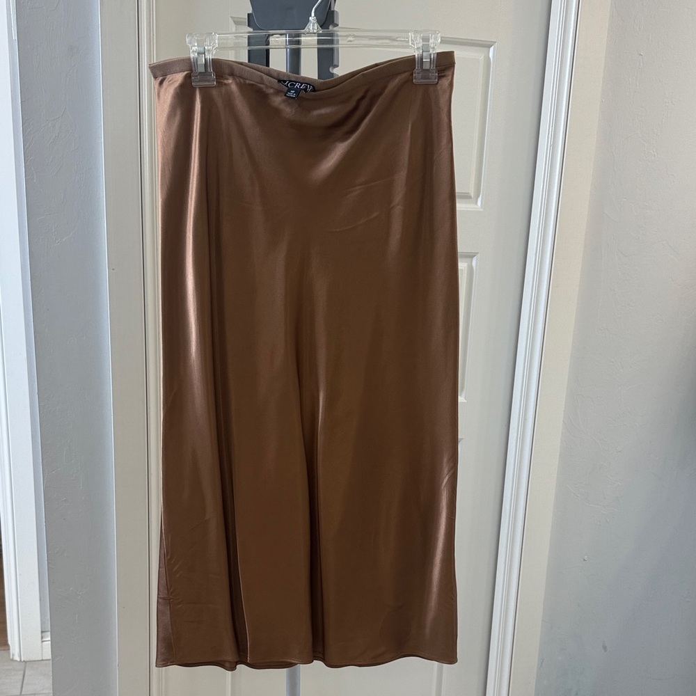 J Crew Gwenyth Gold Satin Skirt - Picture 5 of 5